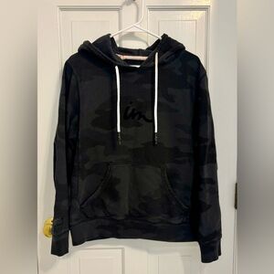 IMPERIAL MOTION Men's Black Camo Heavyweight Hoodie Pullover Size Small